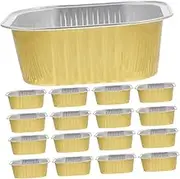 TOKIDNY 20Pcs Foil Pan Chafing Dish for BBQ Storage Heat Resistant Aluminum Containers for Takeaway and Catering