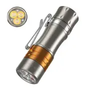 Wurkkos TS10 V2 4000K Pocket EDC Flashlight Titanium Alloy-Mini 90CRI LED Fla...