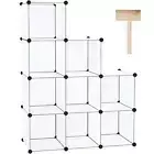 C&AHOME Cube Storage, 9-Cube BookShelf, Plastic Closet Cabinet Organizer, DIY