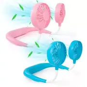 Portable Neck Fan Rechargeable Personal Hand-Free Fan Mini USB Wearable Neckb...