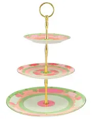 [Maxwell & Williams] Wicked Pink Goes Good With Green 3 Tiered Cake Stand Glinda Gift Boxed