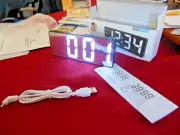Alarm Clock / Mirror Background Large LED Numbers / Free Shipping