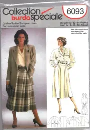 Burda Pattern 6093 Ladies Jacket, Shirt and Skirt Sizes 10 - 22