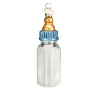 Old World Christmas - Boy Baby Bottle Ornament - 32497