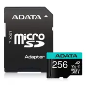 ADATA Premier PRO microSDXC Memory Card - 256GB Includes SD Adapter - UHS-I - U3 - V30 - Read up to 100MB/s - Write up to 80MB/s [AUSDX256GUI3V30SA2-RA1]