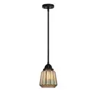 Innovations Chatham 6" Mini Pendant, LED, BK/MC/Ribbed - 288-1S-BK-G146-LED