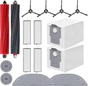 S8 MaxV Ultra Replacement Accessories Kit for Roborock S8 Maxv Ultra Robot Vacuum Cleaner, 1 Set Main Roller Brush,4 HEPA Filters,4 Side Brush,2 Dust Bag,2 Mop Pads,2 Edge Mop Clothes,16 Pack