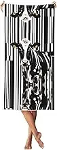 YANYU Black White Milk Cow Print Bathroom Towels Beach Towel Oversized for Adults Quick Dry Lightweight for Summer
