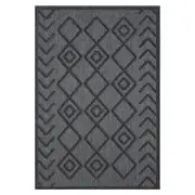 Calm Tranquil Multi-Texture Rug - 416 Charcoal