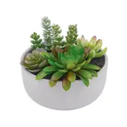 UN-REAL 15cm Sandy Blue Artificial Quad Succulent