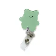 Candy Color Korea Bears Acrylic Retractable Badge Reel Nurse Doctor Student Exhibition ID Card Clips Badge Holder Stationery