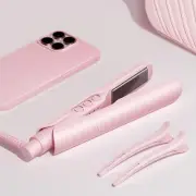 H3A Portable Mini Hair Straightener, Compact Flat Iron with Titanium Plates, ...