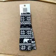 Time And True Black White Polar Fair Isle Bandana Snowflake Polar Bear Pattern