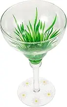 Mikinona Delicate Daisy Pattern Wine Glass Reusable Cocktail Cup for Parties Elegant Goblet for Weddings Stylish Bar Glassware Versatile Drinkware for Celebrations