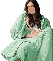 Cooling Comforter for Hot Sleepers - All Season Lightweight Blanket for Night Sweats & Breathable Comfort(Queen (90 x90))