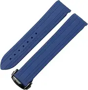 [GUMMMY] For Omega Seamaster 300 Curved End Sports Waterproof Strap Stainless Steel Clasp Watchband 20mm 22mm Rubber Silicone Strap
