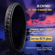 Zomei 52mm Slim Multi-Coated 18 layers HD ND2-400 Fader Variable Filter For DSLR