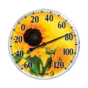 Taylor Sunflower Dial Thermometer Plastic Yellow