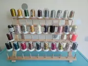 Wooden Thread Spool Rack and Organizer With 32 Spools Of Thread