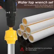 PVC Thread Maker Tool Kit with Lifting Stepped Drill Bit Pipe Threader