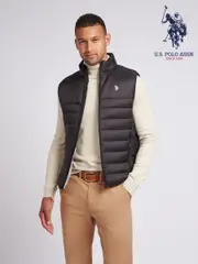 U.S. Polo Assn. Mens Panelled Quilted Gilet (AD5158) | $196