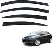 OAD4X4 Weathershields Compatible with Mazda 2 Sedan DE 2007-2014, Weather Shields Window Visors Wind Deflectors Sun Rain Guard 4PCS Set