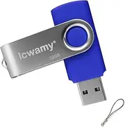 lcwamy 32GB USB Drive USB Flash Drives USB2.0 Flash Drive USB Stick Thumb Drive USB Flash Drive Pendrive (Blue,32GB)