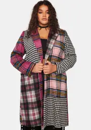 [Current Mood] Plus Sweet Taste Of Fury Plaid Coat
