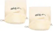 SAFIGLE 2pcs Hair Dryer Storage Bags Canvas Drawstring Holder Large Capacity Travel Home Hotel Portable Safe Styling
