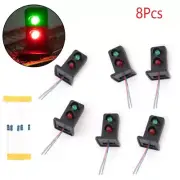 Complete Set of HOOO Scale Model Train Signals with 8 LED Signal Lamps