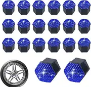 Tire Lug Nut Caps,Car Tire Shining Bolt Cover Set of 20 | Anti-Scratch Removable Wheel Nut Decorative Cap for Car Exterior Dust-Proof Protection