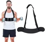 Arm Blaster Bicep Isolator Arm Curl Bicep Blaster Gym Arm Blaster Accessory for Weight Lifting Muscle Fitness Training with Adjustable Straps and Comfortable Padded Ends, Black, 23.2 Inches Long