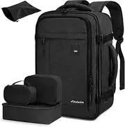 [Vinstatin] Hand Luggage Women's Backpack 40 x 20 x 25 cm for Ryanair Aeroplane Travel Waterproof Backpack, 14 Inch Laptop Bag 20 L with 4 Piece Clothes Bags for Holiday Business Work Travel