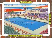 METAL SIGN - Florida Postcard - Lido Beach, Pool, and Casino, Overlooking the G