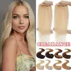 Blonde Clip in Hair Extensions 100% Remy Human Hair Extensions Full Head Weft AU