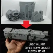 Valiant Class - 12" Model - Heavy Cruiser Fleet Battles Armada Custom Halo unsc