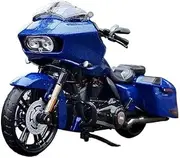 Motorcycle Model with Steering Movable Stand for Harl&ey for Da&vi&ds&on 2018 for CVO for Ro&ad& Gl&id&e 1:18 Alloy Motorcycle Model Diecast Classic Motorcycle Model Collection Toy Gift(Blue)