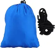 Portable Double Camping Hammock with Tree Straps and Metal Buckles, Hanging Bed for Travel, Hiking, and Outdoor Relaxation, 250kg Capacity (Dark Blue)
