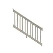 Weatherables Stair Railing Kit 36"x96" Khaki Vinyl w/Brackets+Fasteners+Handrail
