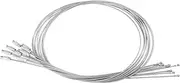 KOMBIUDA 10pcs Wire Rope Chain Luggage Tag Key Hooks Clips Suitcase Tag Key Ring Tag Keepers Cable Loop Rings Keyring Keepers Accessory Silver Stainless Steel