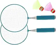 Furtryvl Kids Badminton Rackets, Outdoor Badminton Set, Outdoor Sports Toys Lightweight Shuttlecock Racket for Beginner Leisure Play Home Yard Park Patio Lawn School Travel Family