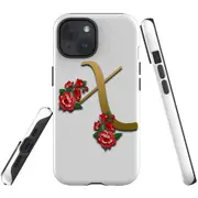 For iPhone 15 Plus Case, Shielding Cover, Letter X