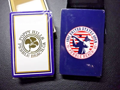2 Pebble Beach Poppy Hills United States US Open Playing Cards Deck New Sealed