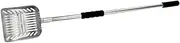 Qianly Cat Litter Scooper Sand Rake Extendable Handle Large Versatile Sifting Litter Scooper, Black
