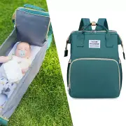 Large Changing Mummy Bag Nappy Diaper Crib Backpack Baby Bed Folding