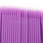 100Pcs Dental Swabs Disposable small Applicator Brush Stick 2.5mm purple
