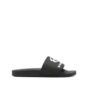 [Balenciaga] Balenciaga Logo-embroidered Pool Slides 43 IT BLACK