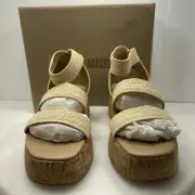 Steve Madden Sashes Wedge Sandal, Raffia, Women Size 10 Item#645