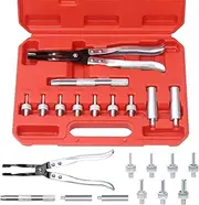 Glarks 11Pcs Valve Seal Remover and Installer Kit, Professional Valve Stem Seal Removal Tool Kit with Pliers, Drive Handle, Sockets and Seal Adapters for Auto Car Truck Motorcycle Repair