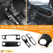 Dashboard Panel Trim + Gear Shift Cup Holder Cover For Jeep Wrangler JL JT 18+ (for: Jeep)